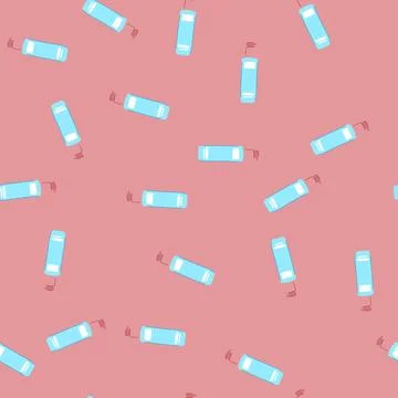 Seamless pattern calming face toner cartoon vector 스톡 일러스트