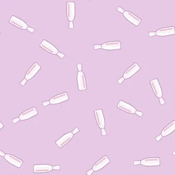 Seamless pattern calming face toner cartoon vector Stock Illustration