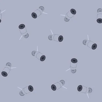 Seamless pattern cam ip camera cartoon vector Stock Illustration