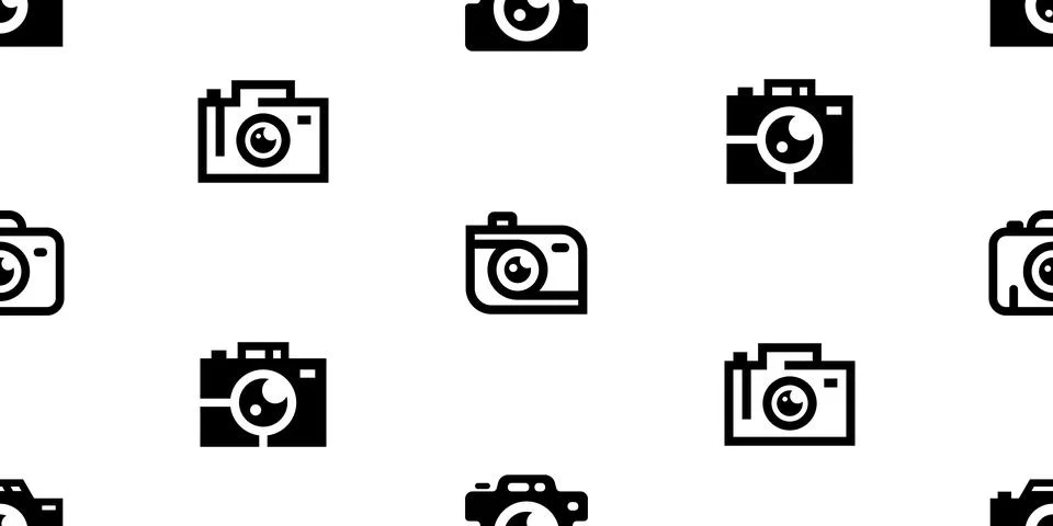 Seamless pattern with Camera 스톡 일러스트