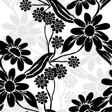 Seamless pattern with camomiles, for invitations, cards, scrapbooking, print Illustrazione stock