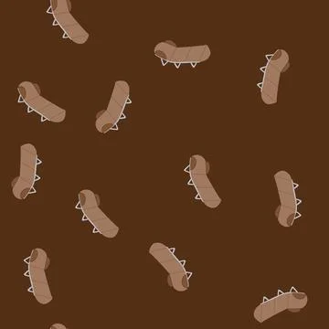 Seamless pattern camp camping cot cartoon vector Stock Illustration
