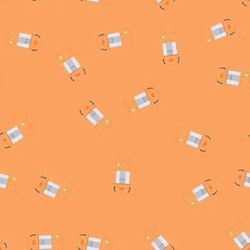 Seamless pattern camp camping lamp cartoon vector Stock Illustration