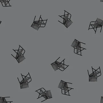 Seamless pattern camp folding chair cartoon vector Stock Illustration