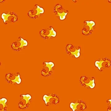 Seamless pattern campfire flame cartoon vector Stock Illustration