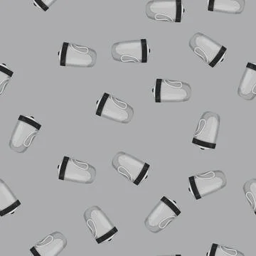 Seamless pattern camping camp cup cartoon vector 스톡 일러스트