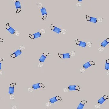 Seamless pattern camping water filter cartoon vector イラスト素材