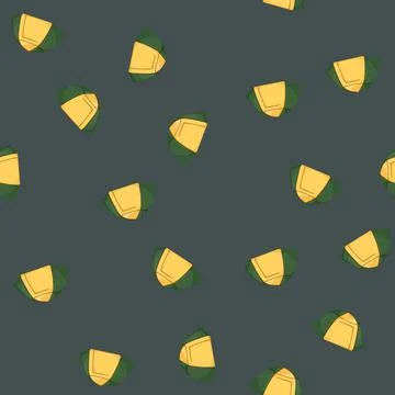 Seamless pattern campsite tent camp color icon vector Stock Illustration