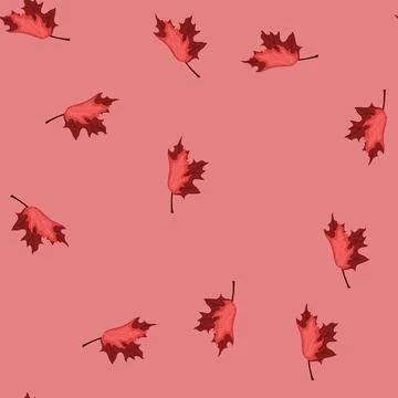 Seamless pattern canada maple leaf cartoon vector Stockillustratie