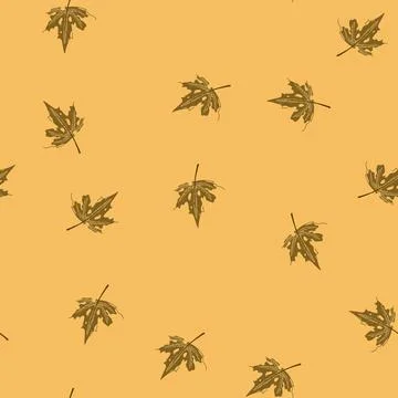 Seamless pattern canadian maple leaf cartoon vector 스톡 일러스트