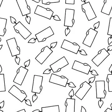 Seamless pattern candelight vector illustration. Illustrazione stock