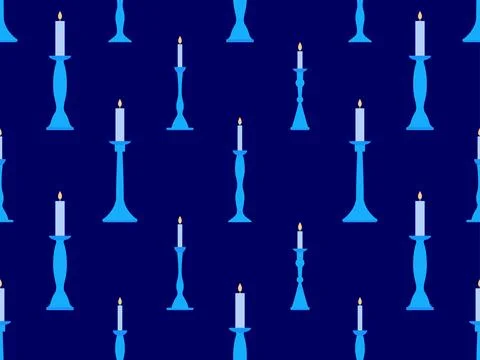 Seamless pattern with candlesticks in a minimalist style. Candlestick with .. Stock Illustration