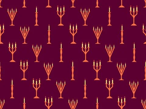 Seamless pattern with candlesticks in a minimalist style. Candlestick with .. Stock-Illustration