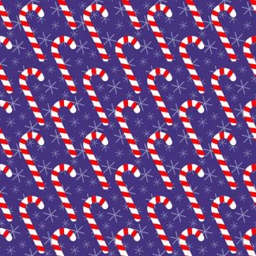 Seamless pattern with candy canes Illustrazione stock