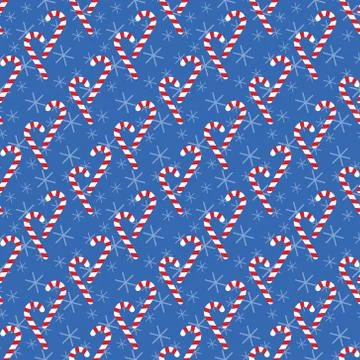 Seamless pattern with candy canes Illustrazione stock