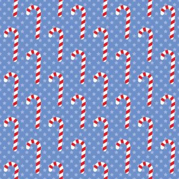 Seamless pattern with candy canes Illustrazione stock