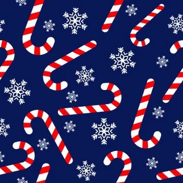 Seamless pattern with candy canes Illustrazione stock