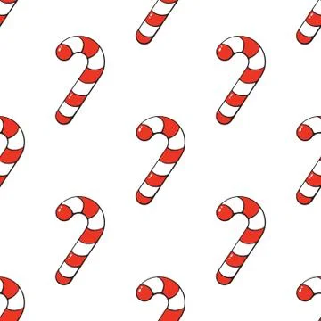 Seamless pattern with candy canes イラスト素材