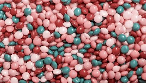 Seamless pattern with candy. Colorful candy background. Many sweet candies... Stock Photos