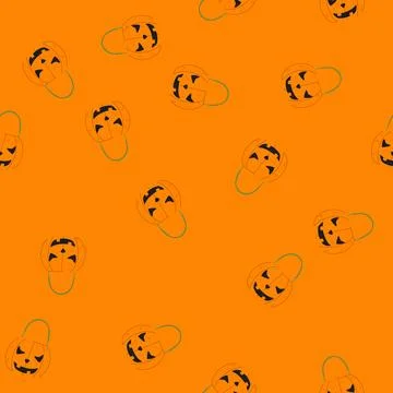 Seamless pattern candy halloween bucket cartoon vector Stock Illustration