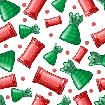 Seamless pattern with candy Stock Illustration