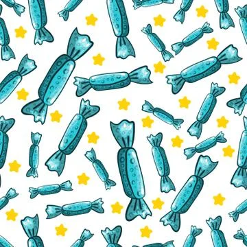 Seamless pattern with candy Stock Illustration