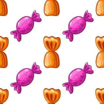 Seamless pattern with candy Stock Illustration