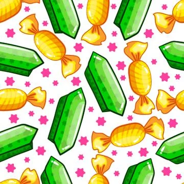 Seamless pattern with candy Stock Illustration