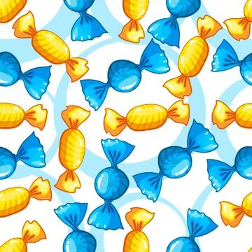 Seamless pattern with candy Stock Illustration