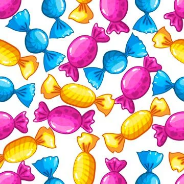 Seamless pattern with candy Stock Illustration