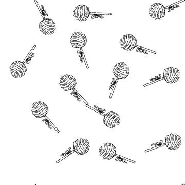 Seamless pattern candy sketch hand drawn Illustrazione stock