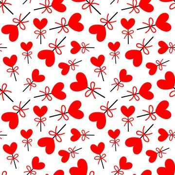 Seamless pattern with candy for valentines day. Vector illustration Stock Illustration