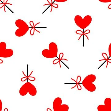 Seamless pattern with candy for valentines day. Vector illustration Stock Illustration