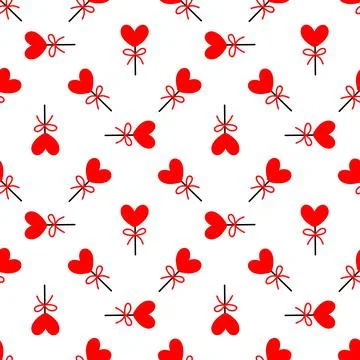 Seamless pattern with candy for valentines day. Vector illustration Stock Illustration