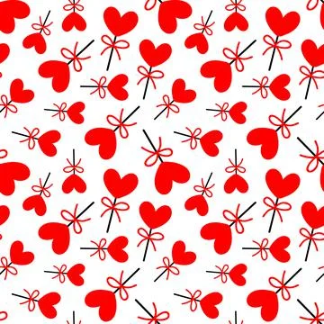 Seamless pattern with candy for valentines day. Vector illustration Stock Illustration