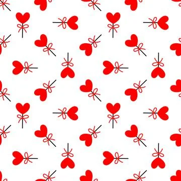 Seamless pattern with candy for valentines day. Vector illustration Stock Illustration