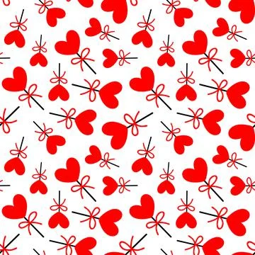 Seamless pattern with candy for valentines day. Vector illustration Illustrazione stock