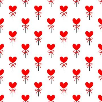 Seamless pattern with candy for valentines day. Vector illustration Stock Illustration