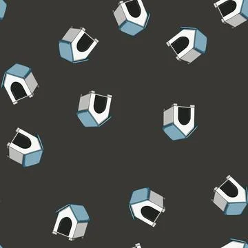 Seamless pattern canine dog house cartoon vector Stock Illustration