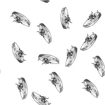 Seamless pattern canoe toy boat sketch hand drawn Stock Illustration