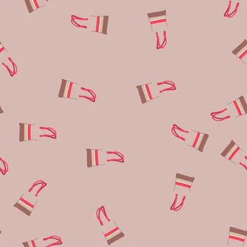 Seamless pattern canvas reusable bag cartoon vector Stock Illustration