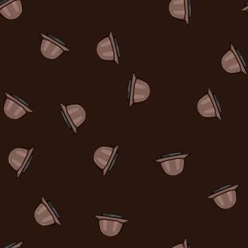 Seamless pattern cap hard hat cartoon vector Stock Illustration