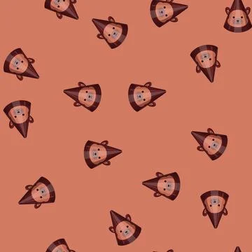 Seamless pattern cap party hat cartoon vector Stock Illustration