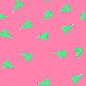 Seamless pattern cap party hat cartoon vector Stock Illustration