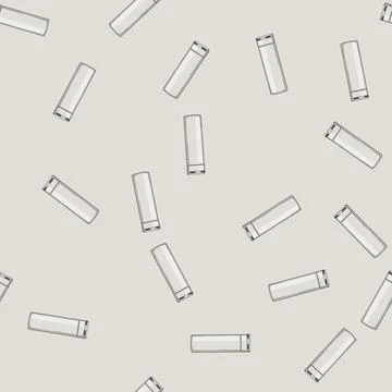Seamless pattern cap thermos bottle cartoon vector Stock Illustration