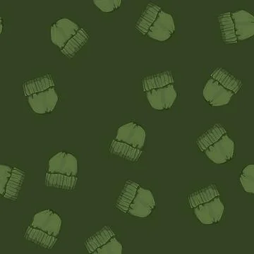 Seamless pattern cap winter hat man cartoon vector イラスト素材