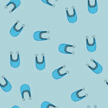 Seamless pattern cap winter hat kid cartoon vector Illustrazione stock
