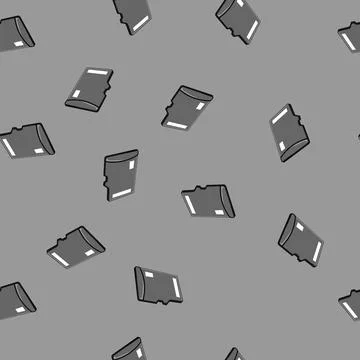 Seamless pattern capacity microsd card cartoon vector Stock Illustration