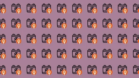 Seamless Pattern of Car Batteries with Charging Icon. Stock Footage 325385678