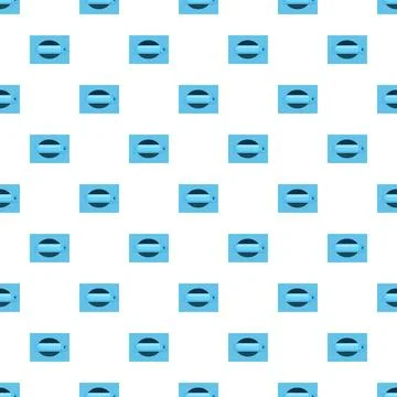 Seamless pattern with car door handles on blue background Stock Illustration